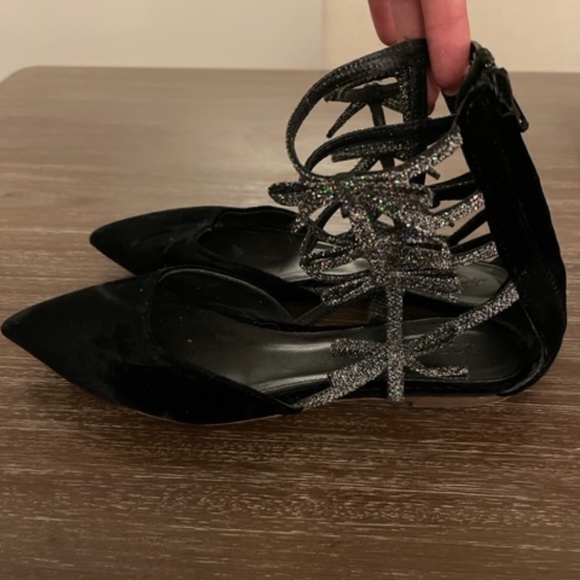 J. Crew Women's Velvet Bow Gladiator Flats - Size US 6 - Picture 6 of 8